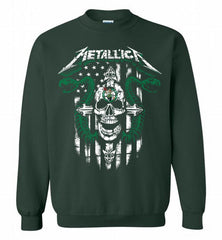 Metallica Boston Celtics Logo Crewneck Sweatshirt - zezetee Metallica Boston Celtics Logo Crewneck Sweatshirt - zezetee