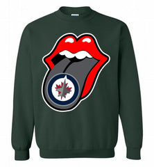 Winnipeg Jets  x The Rolling Stones Logo Crewneck Sweatshirt - zezetee Winnipeg Jets  x The Rolling Stones Logo Crewneck Sweatshirt - zezetee