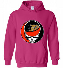 NHL TEAM ANAHEIM DUCKS X GRATEFUL DEAD LOGO BAND Hoodie - zezetee NHL TEAM ANAHEIM DUCKS X GRATEFUL DEAD LOGO BAND Hoodie - zezetee