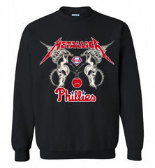 Metallica Philadelphia Phillies Logo Crewneck Sweatshirt - zezetee Metallica Philadelphia Phillies Logo Crewneck Sweatshirt - zezetee