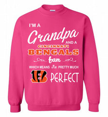 I'M A Grandpa And A Cincinnati Bengals Pretty Much Perfect Crewneck Sweatshirt - zezetee I'M A Grandpa And A Cincinnati Bengals Pretty Much Perfect Crewneck Sweatshirt - zezetee
