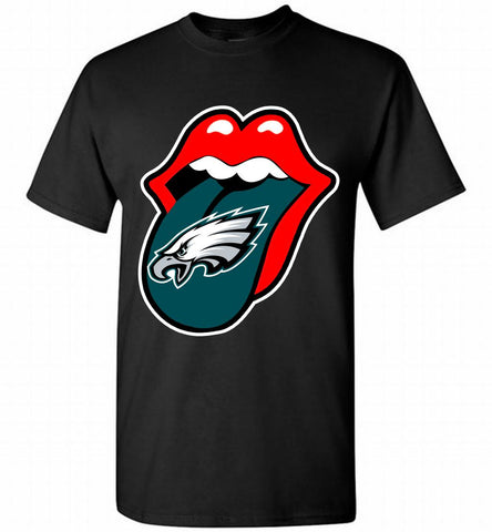 Philadelphia Eagles  x The Rolling Stones Logo Shirt - zezetee Philadelphia Eagles  x The Rolling Stones Logo Shirt - zezetee