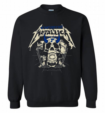 Metallica We Don't Give A Shit St Louis Blues Crewneck Sweatshirt - zezetee Metallica We Don't Give A Shit St Louis Blues Crewneck Sweatshirt - zezetee