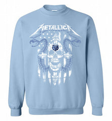 Metallica Snake Skull Memphis Grizzlies Logo Crewneck Sweatshirt - zezetee Metallica Snake Skull Memphis Grizzlies Logo Crewneck Sweatshirt - zezetee