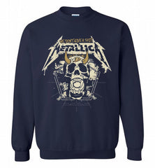 Metallica We Don't Give A Shit Anaheim Ducks Crewneck Sweatshirt - zezetee Metallica We Don't Give A Shit Anaheim Ducks Crewneck Sweatshirt - zezetee