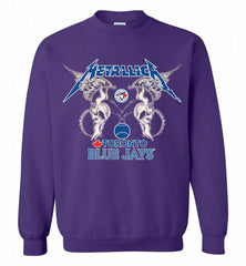 Metallica Toronto Blue Jays Logo Crewneck Sweatshirt - zezetee Metallica Toronto Blue Jays Logo Crewneck Sweatshirt - zezetee