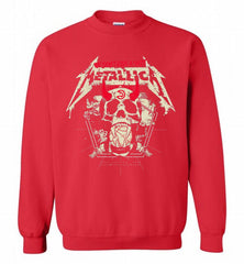 Metallica We Don't Give A Shit Atlanta Hawks Crewneck Sweatshirt - zezetee Metallica We Don't Give A Shit Atlanta Hawks Crewneck Sweatshirt - zezetee