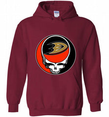 NHL TEAM ANAHEIM DUCKS X GRATEFUL DEAD LOGO BAND Hoodie - zezetee NHL TEAM ANAHEIM DUCKS X GRATEFUL DEAD LOGO BAND Hoodie - zezetee