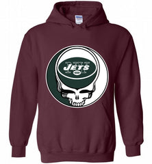 New York Jets Grateful Dead Logo Band Hoodie - zezetee New York Jets Grateful Dead Logo Band Hoodie - zezetee