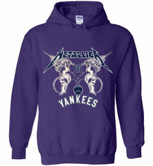 Metallica New York Yankees Logo Hoodie - zezetee Metallica New York Yankees Logo Hoodie - zezetee