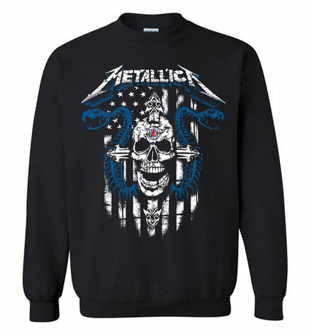 Metallica Snake Skull Los Angeles Clippers Logo Crewneck Sweatshirt - zezetee Metallica Snake Skull Los Angeles Clippers Logo Crewneck Sweatshirt - zezetee