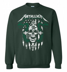 Metallica Snake Skull Dallas Stars Logo Crewneck Sweatshirt - zezetee Metallica Snake Skull Dallas Stars Logo Crewneck Sweatshirt - zezetee
