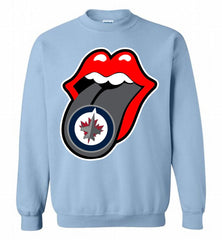 Winnipeg Jets  x The Rolling Stones Logo Crewneck Sweatshirt - zezetee Winnipeg Jets  x The Rolling Stones Logo Crewneck Sweatshirt - zezetee