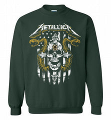 Metallica Snake Skull Boston Bruins Logo Crewneck Sweatshirt - zezetee Metallica Snake Skull Boston Bruins Logo Crewneck Sweatshirt - zezetee