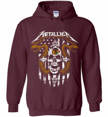 Metallica Snake Skull Chicago Blackhawks Logo Hoodie - zezetee Metallica Snake Skull Chicago Blackhawks Logo Hoodie - zezetee