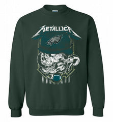 Metallica Skull Snake Philadelphia Eagles Crewneck Sweatshirt - zezetee Metallica Skull Snake Philadelphia Eagles Crewneck Sweatshirt - zezetee