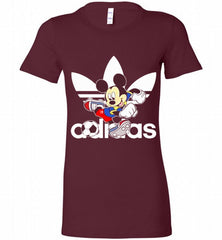 ADIDAS FOOTBALL MICKEY MOUSE DISNEY SPORTS Bella Ladies Tee - zezetee ADIDAS FOOTBALL MICKEY MOUSE DISNEY SPORTS Bella Ladies Tee - zezetee