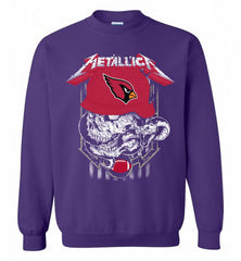 Metallica Skull Snake Arizona Cardinals Crewneck Sweatshirt - zezetee Metallica Skull Snake Arizona Cardinals Crewneck Sweatshirt - zezetee