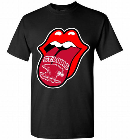 St Louis Eagles  x The Rolling Stones Logo Shirt - zezetee St Louis Eagles  x The Rolling Stones Logo Shirt - zezetee