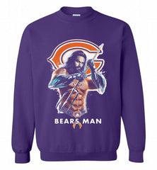 AQUAMAN CHICAGO BEARS MAN Crewneck Sweatshirt - zezetee AQUAMAN CHICAGO BEARS MAN Crewneck Sweatshirt - zezetee