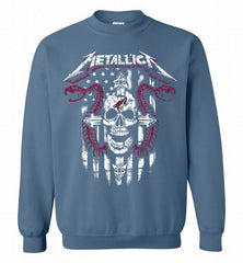 Metallica Snake Skull Arizona Coyotes Logo Crewneck Sweatshirt - zezetee Metallica Snake Skull Arizona Coyotes Logo Crewneck Sweatshirt - zezetee