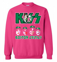 Kiss Boston Celtics Logo Crewneck Sweatshirt - zezetee Kiss Boston Celtics Logo Crewneck Sweatshirt - zezetee