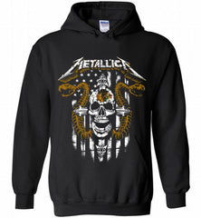 Metallica Snake Skull Chicago Blackhawks Logo Hoodie - zezetee Metallica Snake Skull Chicago Blackhawks Logo Hoodie - zezetee