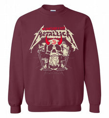 Metallica We Don't Give A Shit Atlanta Hawks Crewneck Sweatshirt - zezetee Metallica We Don't Give A Shit Atlanta Hawks Crewneck Sweatshirt - zezetee