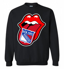 New York Rangers  x The Rolling Stones Logo Crewneck Sweatshirt - zezetee New York Rangers  x The Rolling Stones Logo Crewneck Sweatshirt - zezetee
