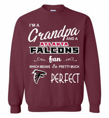 I'M A Grandpa And A Atlanta Falcons Pretty Much Perfect Crewneck Sweatshirt - zezetee I'M A Grandpa And A Atlanta Falcons Pretty Much Perfect Crewneck Sweatshirt - zezetee