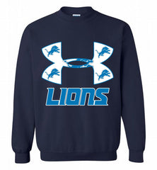 Under Armour Detroit Lions Crewneck Sweatshirt - zezetee Under Armour Detroit Lions Crewneck Sweatshirt - zezetee