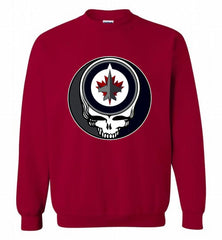 NHL TEAM WINNIPEG JETS X GRATEFUL DEAD LOGO BAND Crewneck Sweatshirt - zezetee NHL TEAM WINNIPEG JETS X GRATEFUL DEAD LOGO BAND Crewneck Sweatshirt - zezetee