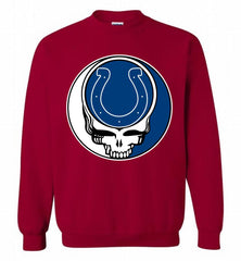 Indianapolis Colts Grateful Dead Logo Band Crewneck Sweatshirt - zezetee Indianapolis Colts Grateful Dead Logo Band Crewneck Sweatshirt - zezetee