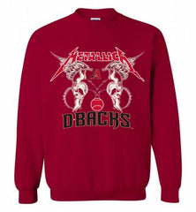 Metallica Arizona Diamondbacks Logo Crewneck Sweatshirt - zezetee Metallica Arizona Diamondbacks Logo Crewneck Sweatshirt - zezetee