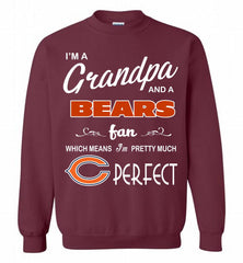I'M A Grandpa And A Chicago Bears Pretty Much Perfect Crewneck Sweatshirt - zezetee I'M A Grandpa And A Chicago Bears Pretty Much Perfect Crewneck Sweatshirt - zezetee
