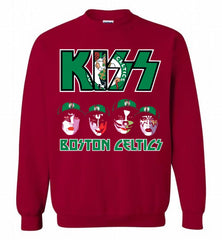 Kiss Boston Celtics Logo Crewneck Sweatshirt - zezetee Kiss Boston Celtics Logo Crewneck Sweatshirt - zezetee