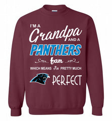 I'M A Grandpa And A Carolina Panthers Pretty Much Perfect Crewneck Sweatshirt - zezetee I'M A Grandpa And A Carolina Panthers Pretty Much Perfect Crewneck Sweatshirt - zezetee