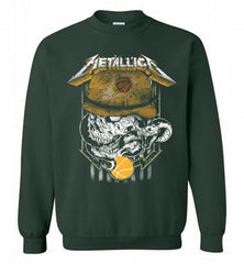 Metallica Skull Snake Phoenix Sun Crewneck Sweatshirt - zezetee Metallica Skull Snake Phoenix Sun Crewneck Sweatshirt - zezetee
