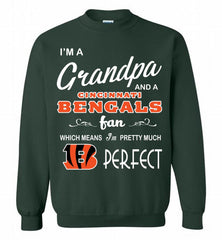 I'M A Grandpa And A Cincinnati Bengals Pretty Much Perfect Crewneck Sweatshirt - zezetee I'M A Grandpa And A Cincinnati Bengals Pretty Much Perfect Crewneck Sweatshirt - zezetee