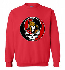 NHL TEAM OTTAWA SENATORS X GRATEFUL DEAD LOGO BAND Crewneck Sweatshirt - zezetee NHL TEAM OTTAWA SENATORS X GRATEFUL DEAD LOGO BAND Crewneck Sweatshirt - zezetee