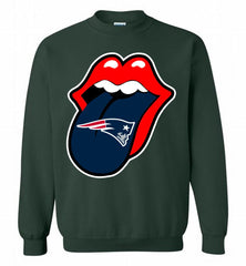 New England Patriots  x The Rolling Stones Logo Crewneck Sweatshirt - zezetee New England Patriots  x The Rolling Stones Logo Crewneck Sweatshirt - zezetee