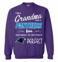 I'M A Grandma And A Carolina Panthers Fans I'm Pretty Much Perfect Crewneck Sweatshirt - zezetee I'M A Grandma And A Carolina Panthers Fans I'm Pretty Much Perfect Crewneck Sweatshirt - zezetee