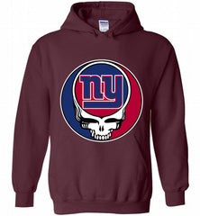 New York Giants Grateful Dead Logo Band Hoodie - zezetee New York Giants Grateful Dead Logo Band Hoodie - zezetee