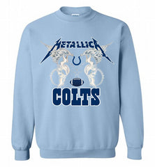 Metallica Indianapolis Colts Logo Crewneck Sweatshirt - zezetee Metallica Indianapolis Colts Logo Crewneck Sweatshirt - zezetee