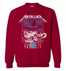 Metallica Skull Snake Memphis Grizzlies Crewneck Sweatshirt - zezetee Metallica Skull Snake Memphis Grizzlies Crewneck Sweatshirt - zezetee