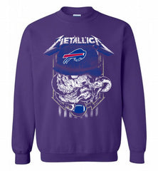 Metallica Skull Snake Buffalo Bills Crewneck Sweatshirt - zezetee Metallica Skull Snake Buffalo Bills Crewneck Sweatshirt - zezetee