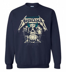Metallica We Don't Give A Shit Philadelphia Eagles Crewneck Sweatshirt - zezetee Metallica We Don't Give A Shit Philadelphia Eagles Crewneck Sweatshirt - zezetee