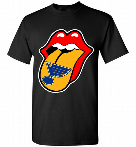 St Louis Blues  x The Rolling Stones Logo Shirt - zezetee St Louis Blues  x The Rolling Stones Logo Shirt - zezetee