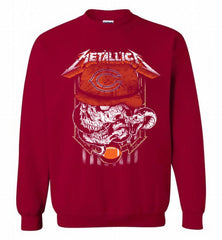 Metallica Skull Snake Chicago Bears Crewneck Sweatshirt - zezetee Metallica Skull Snake Chicago Bears Crewneck Sweatshirt - zezetee