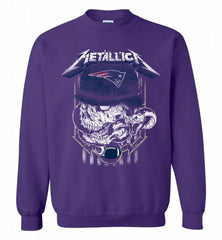Metallica Skull Snake New England Patriots Crewneck Sweatshirt - zezetee Metallica Skull Snake New England Patriots Crewneck Sweatshirt - zezetee